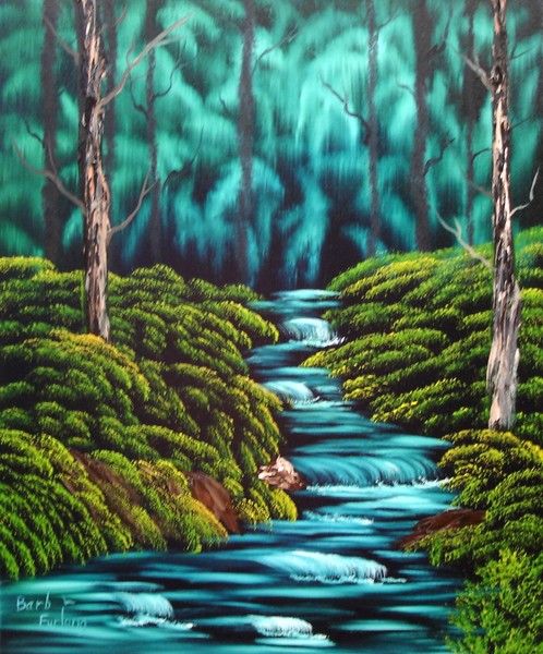 Night Waterfalls oil painting #291