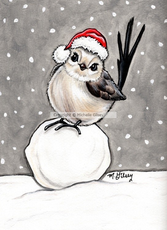 Snowball Santa Bird 