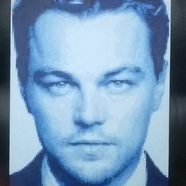 Leonardo DiCaprio pixel painting