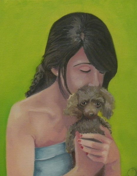 Women and dog