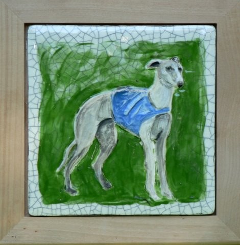 Whippet in relief