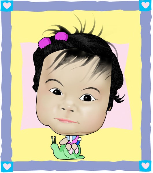 My Baby Kim Digital Caricature