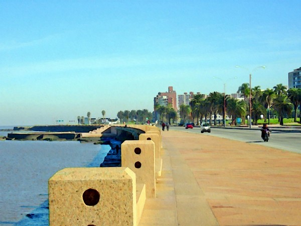 Rambla costanera.Montevideo Uruguay