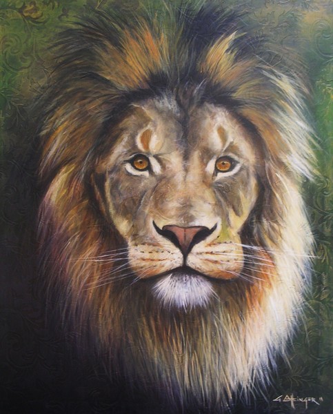 Painted lion