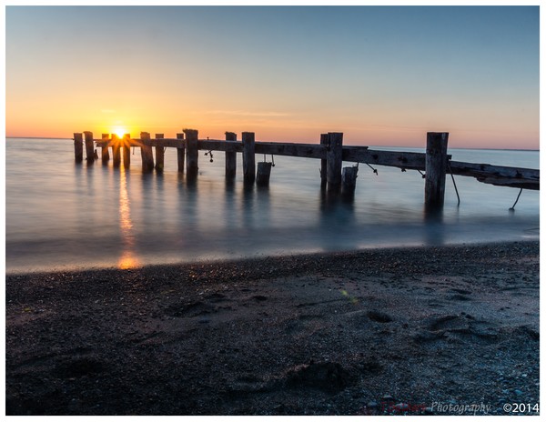 Old pier sunrise