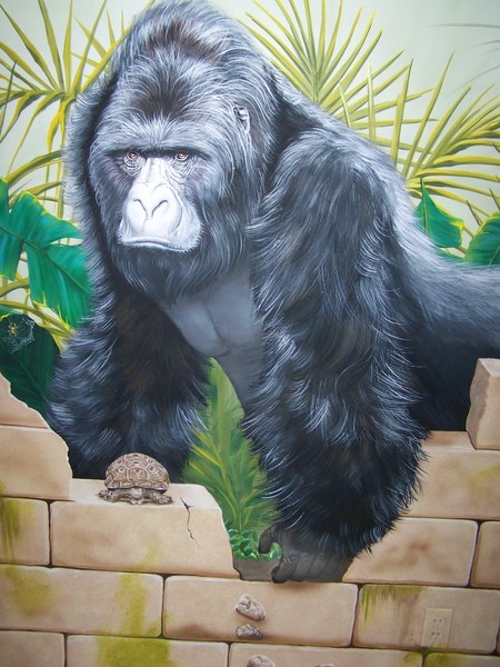 Gorilla mural detail