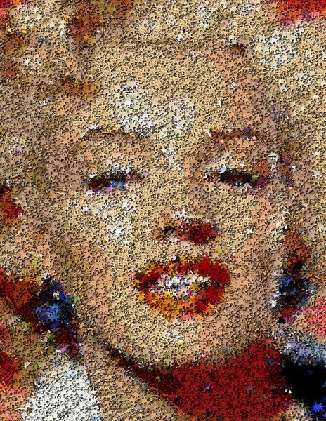 Marilyn Monroe Puzzle Pieces Mosaic