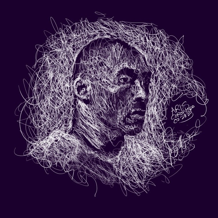 Scribble Art Portrait:  KOBE