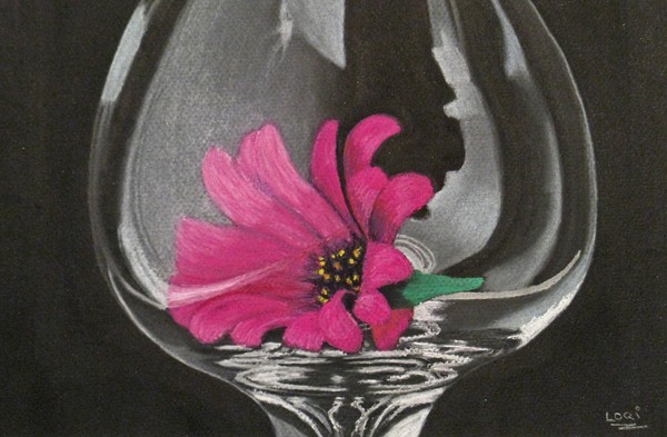 flower in a glass