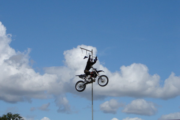 high flying motorbike