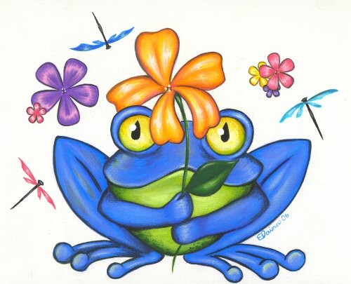 Frog & Blossoms