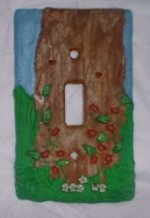 switch plate composed of polymer clay