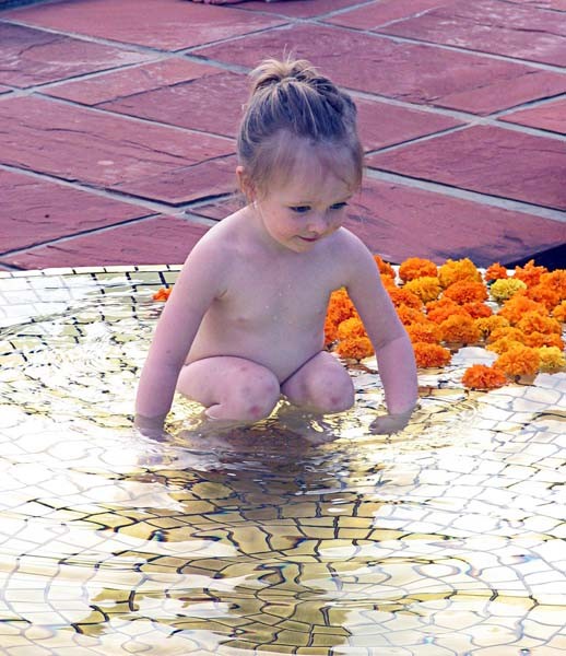 Bathing in Golden water