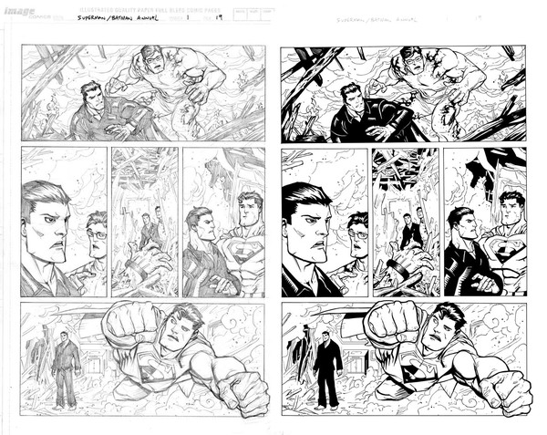 Superman Batman pg 4 inks