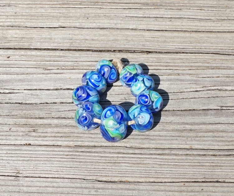 Recycled Cane Lampwork Beads