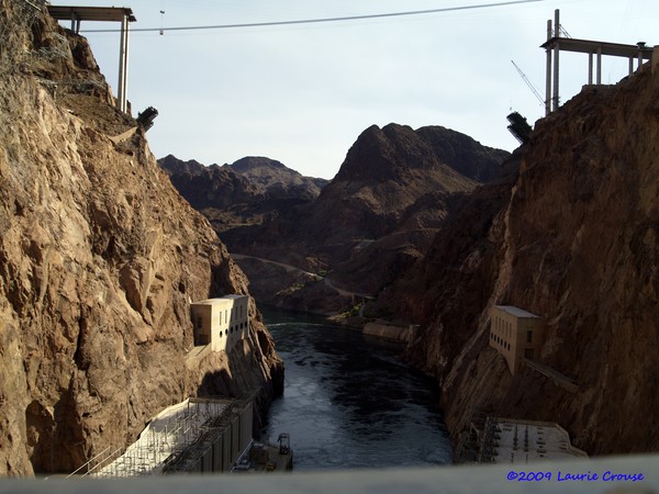 View looking out from INSIDE the Hoover Dam