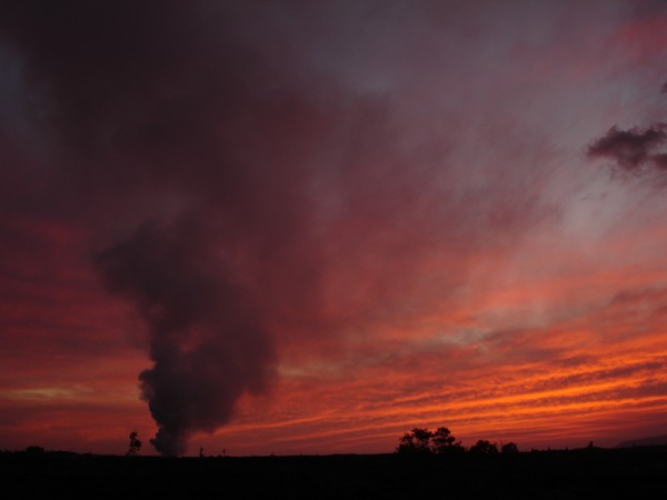 Kalapana Sunset with Plume