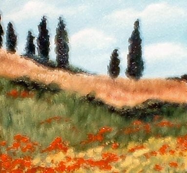 Tuscan Hills and poppies