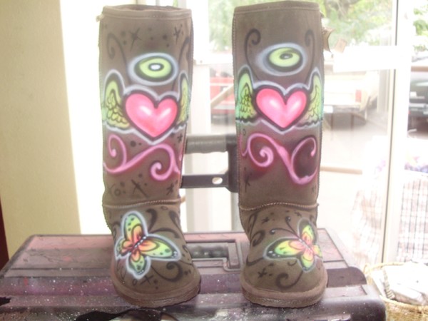 airbrushed UGGS