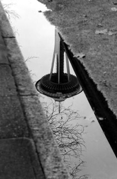 Space Needle Gutter Reflection