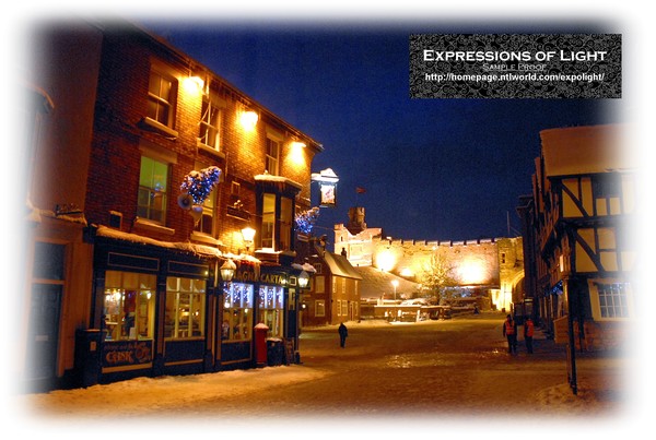 ExpoLight-Card-Lincoln-Exchequer-Gate-&-Castle-Square-Streetlit-Winter-2010-0003C (SP-Photo)