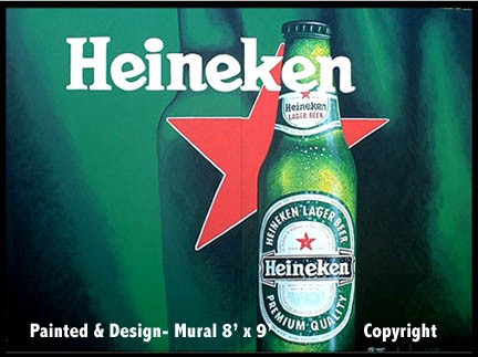 Heineken mural advertisement