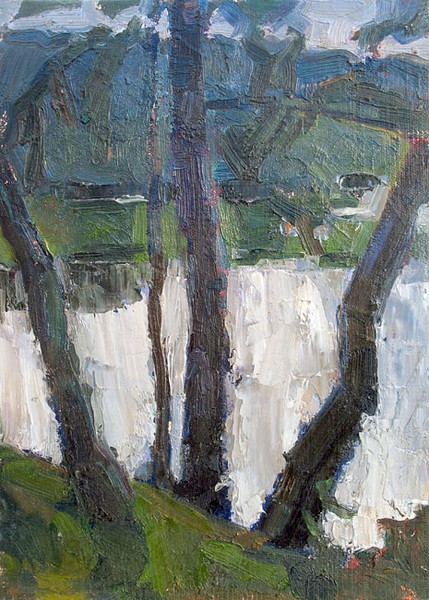 Birch-trees at Pond. Krasnogorsk. 1978