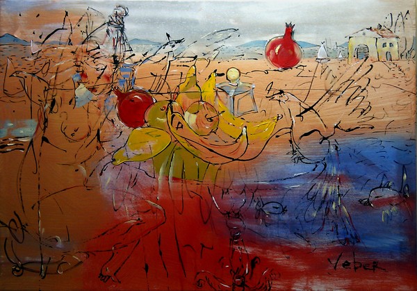 1153, Breakfast for two ,70-100 cm, acrilyc on canvas, 2011