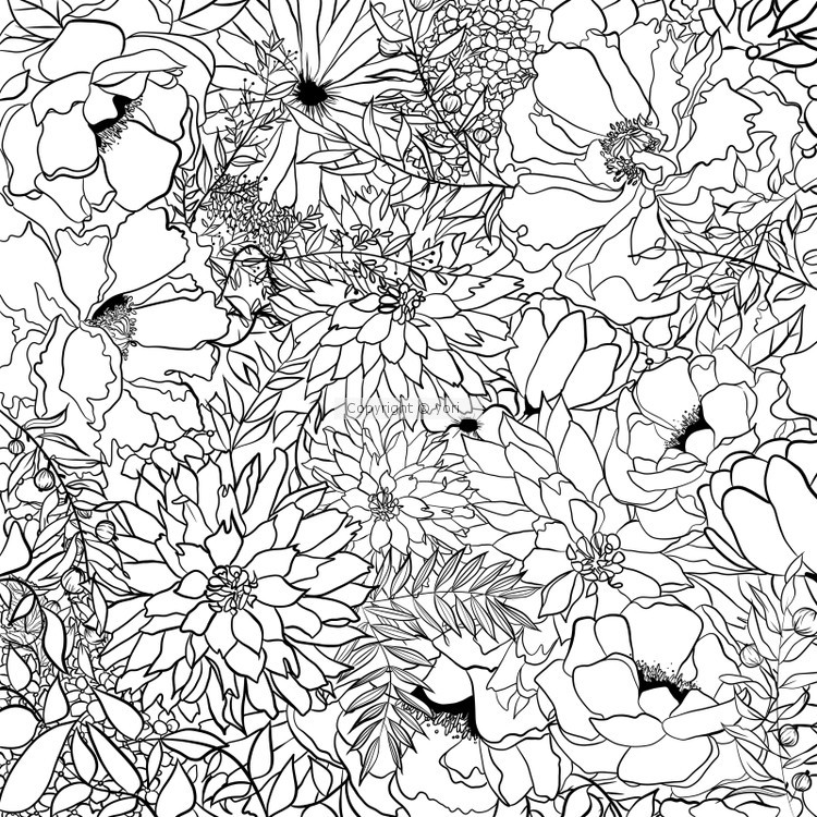floral pattern(WHITE)