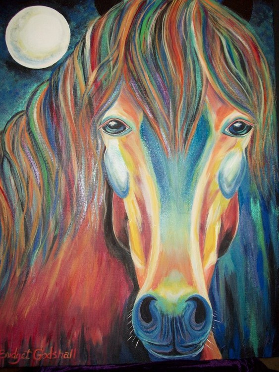 My Painting - Title Magical Rainbow Horse 28x 32 I have prints available 11 x 17