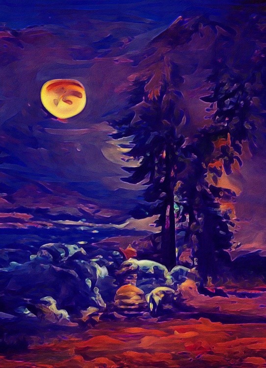 Full Moon in Oregon