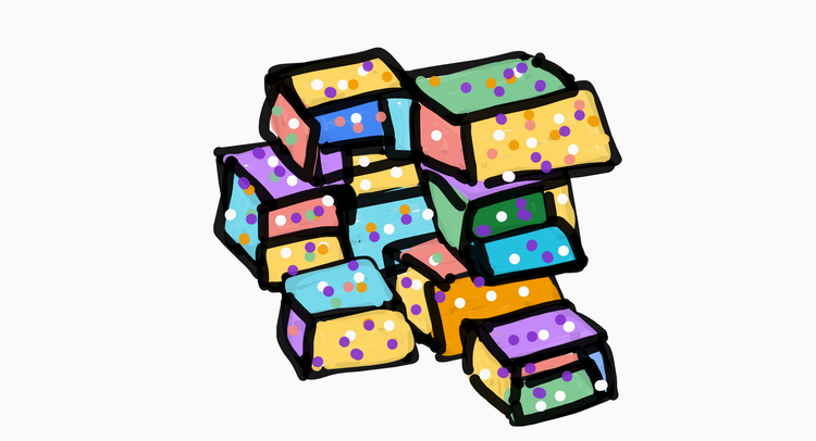 Rainbow bricks 