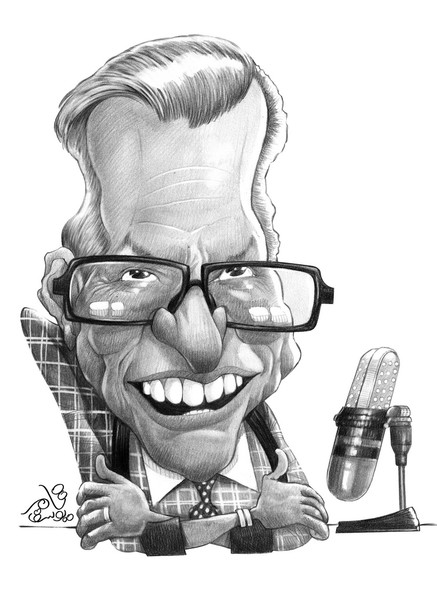 Larry King Caricature by Tamer Youssef