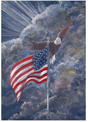 Soaring over Old Glory...