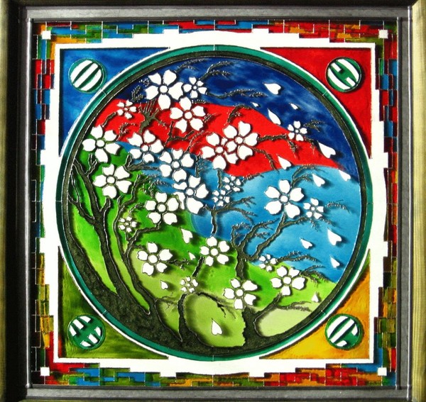 flowers in wind mandala