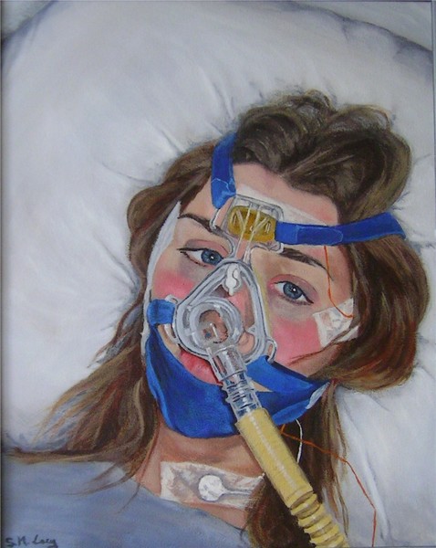 Masked: Self Portrait in Hospital