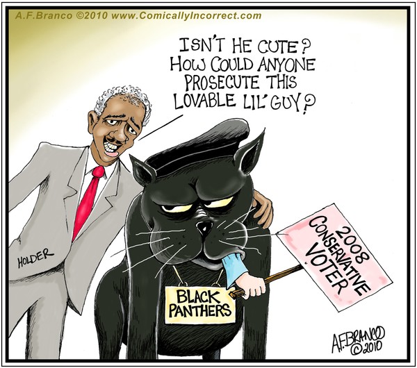 Black Panthers an Eric Holder Cartoon