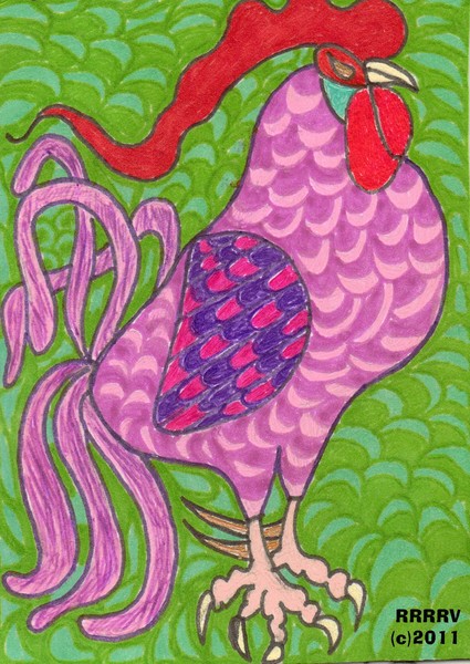 Rooster's Art Card 7 of 9 by RRRRV (c) 2011