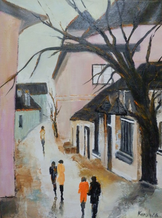 On a street in Sighisoara-sold