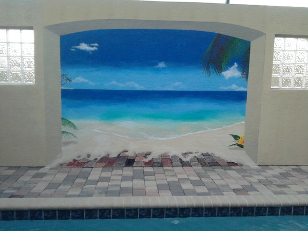 beach mural