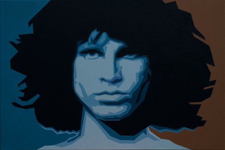 JIm Morrison Acrylic Painting