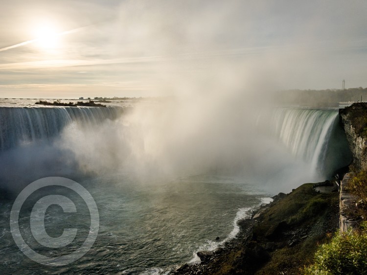 A calming mood cast by the falls in the morning