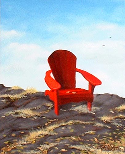 Red Chair at Rock Camp