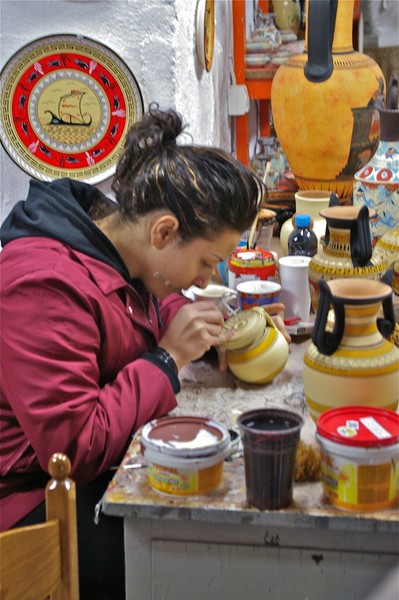 Painting Pottery in Rhodes