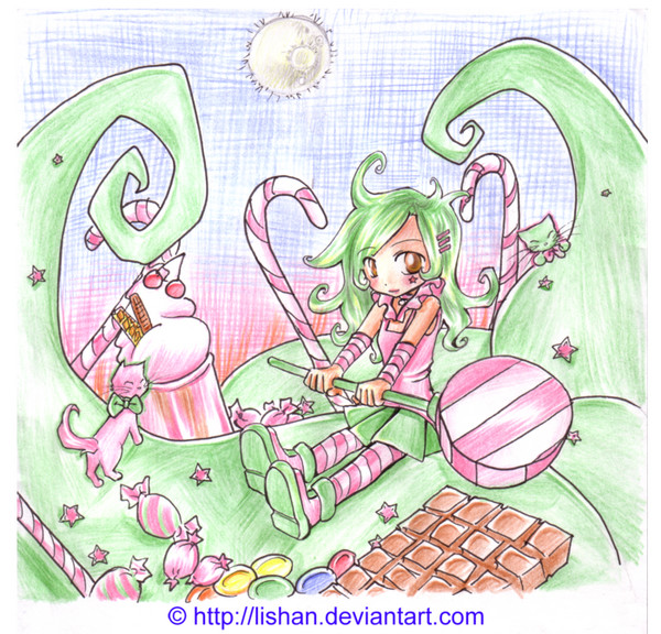 Green and Pink in CandyLand