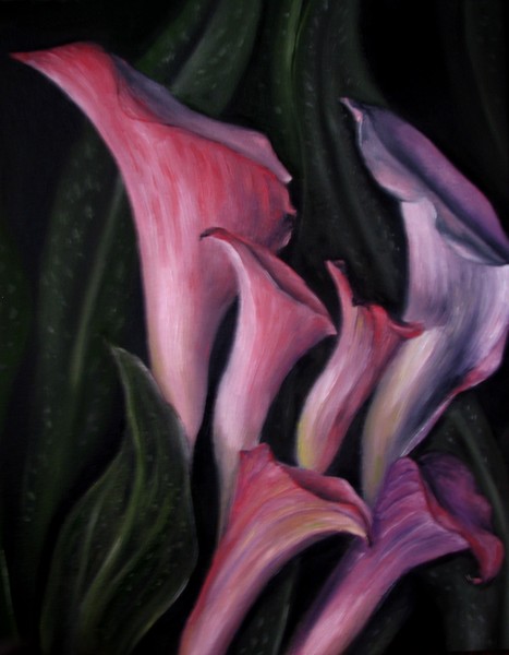 Flowers Lily Cala oil painting