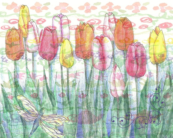 Tulip Garden Collage