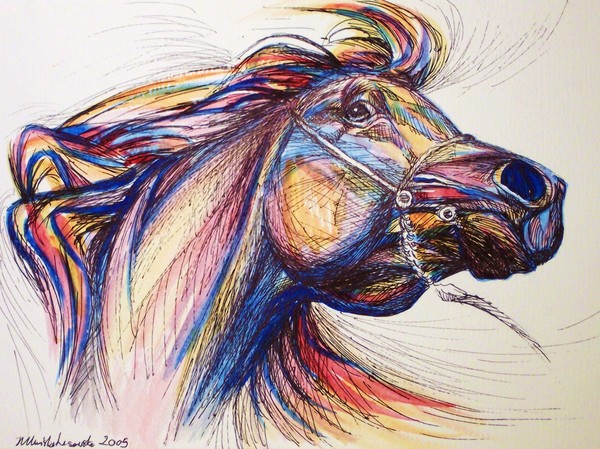 Ulinska-Lisowska Giclee Canvas Horse Print
