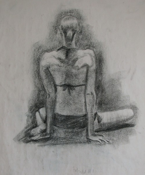 Figuring Drawing of Woman's Back
