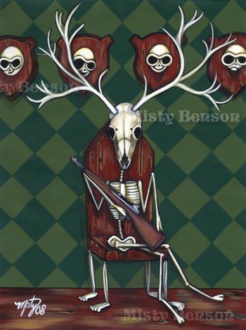 When Skelly Deer Attack - Skeleton Art